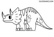 恐龙着色页: Triceratops
